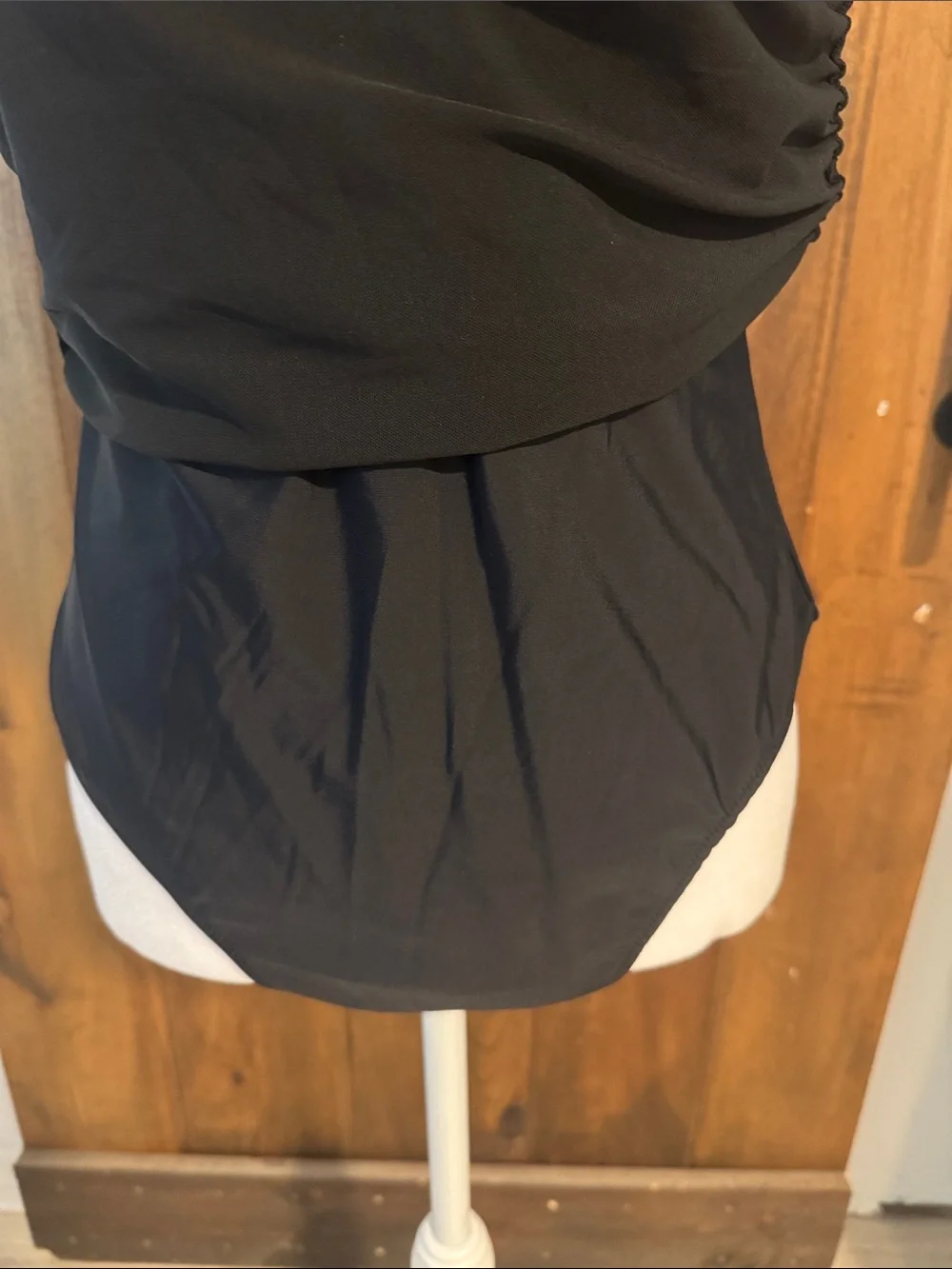 Tummy Control Mesh Sheer Sarong Wraps Women One Piece - L / Black